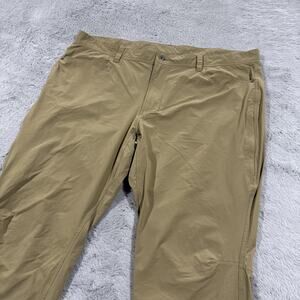 LL Bean Pants Mens 44x30 Khaki No Fly Zone Insect Repellent Hiking Outdoor